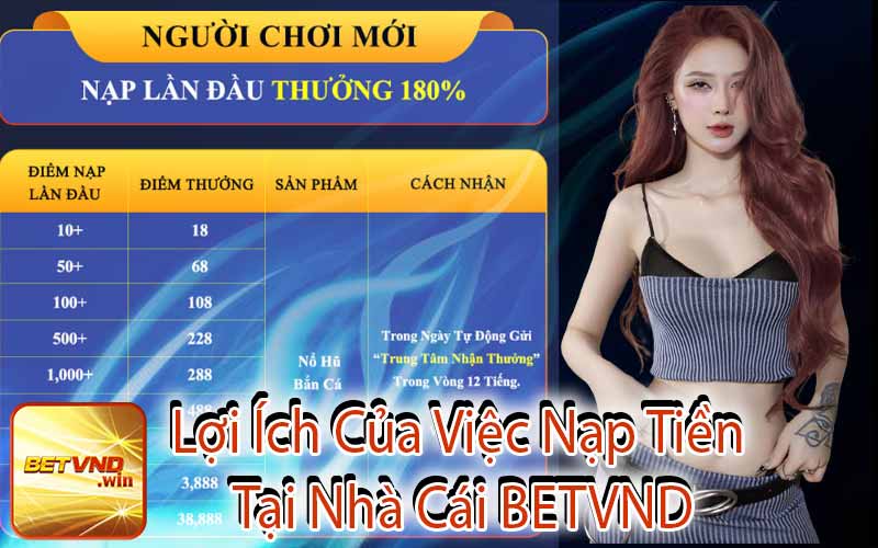 Lợi Ích Của Việc Nạp Tiền Tại Nhà Cái BETVND